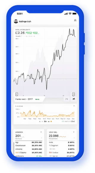 App mobile per il monitoraggio del portafoglio con statistiche sulle criptovalute aggiornate in tempo reale